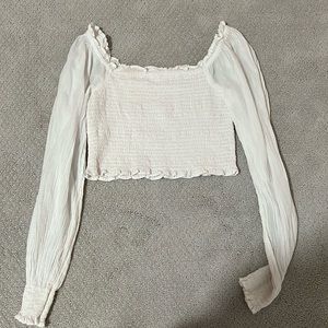 Aerie r square neck long sleeve top